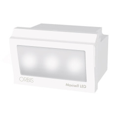 MAXISELF LED Lampada di emergenza da incasso ESTRAIBILE, con frontalini BIANCO e ANTRACITE intercambiabili, 3 moduli DIN, 230V