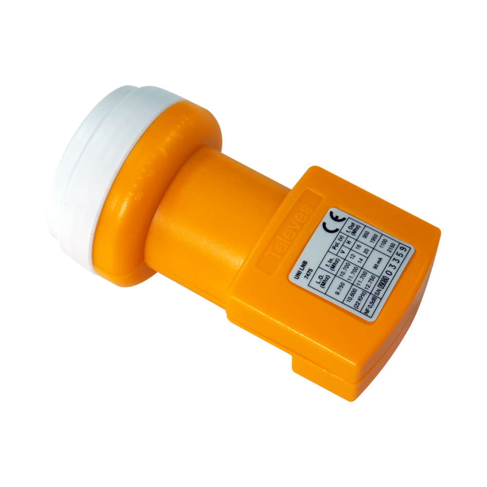 Televes 7475 Convertitore LNB Singolo universale, da una sola uscita con le quattro polarità/banda (Ha, Hb, Va, Vb).