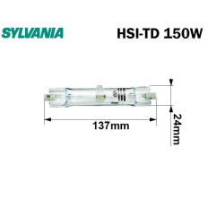 Sylvania 0020232 HSI-TD 150W/WDL UVS Rx7s-24 3000K