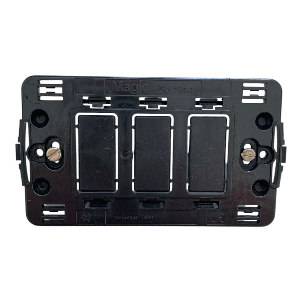 Bticino 503R Supporto MAGIC per scatole 3 moduli con viti - ORIGINALE