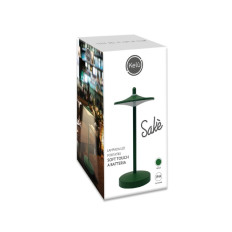 Lampada da tavolo in alluminio a batteria 1W Verde, Soft Touch, Luce Calda 3000K