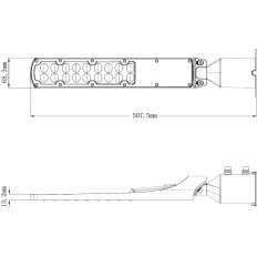 STREET LED 50G - Lampione con fissaggio a palo 50W, 5000lm, 4000K, braccio regolabile, IP65