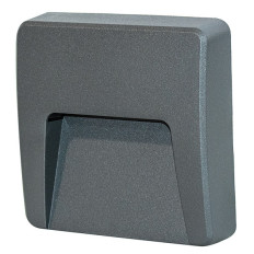 PUNTO LUCE SEGNAPASSO QUADRATO, 220V, 3W, 4000K, GRIGIO