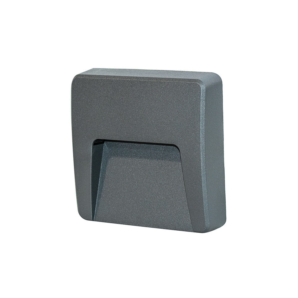 PUNTO LUCE SEGNAPASSO QUADRATO, 220V, 3W, 4000K, GRIGIO