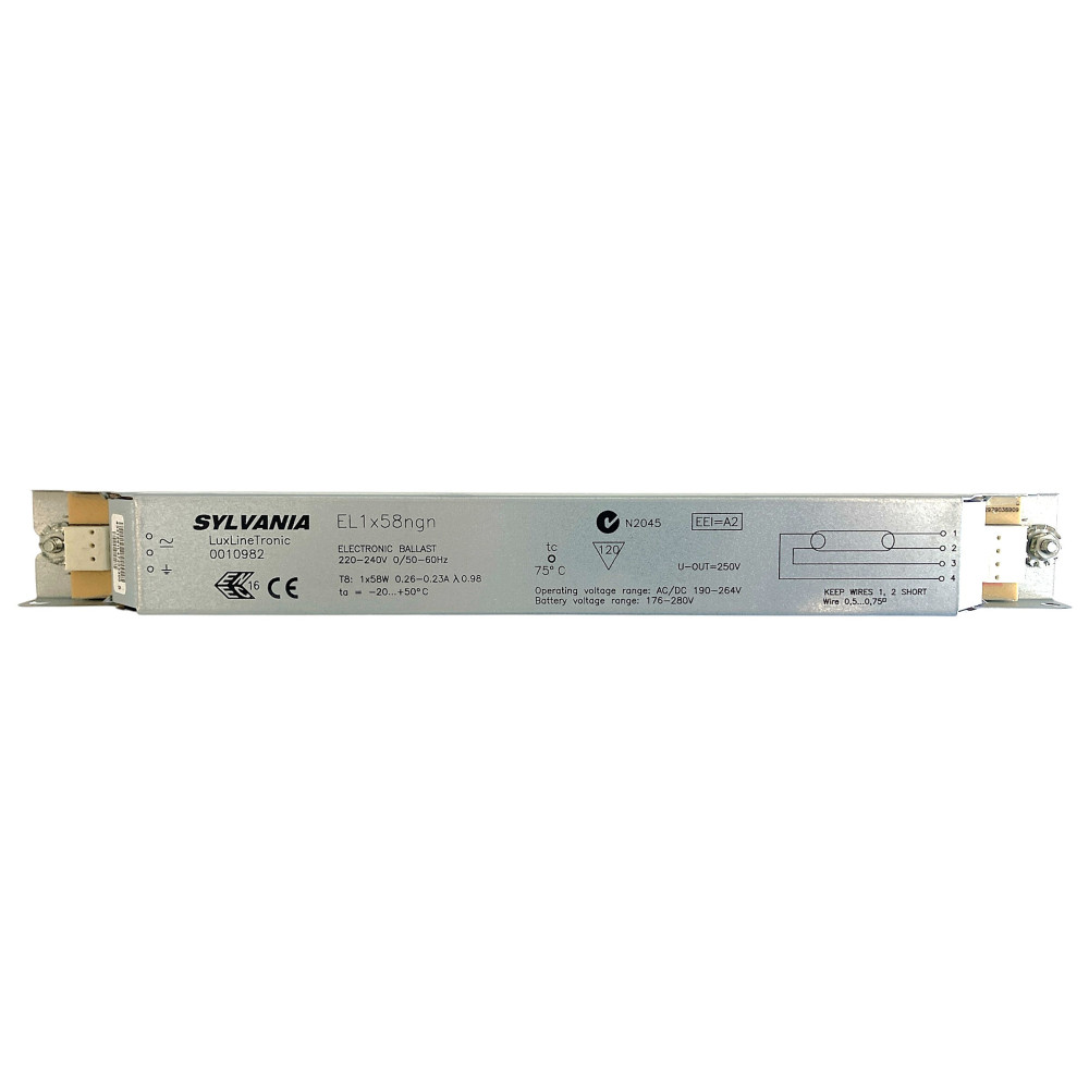 Ballast Elettronico per tubo fluorescenti T8 1x58W - Sylvania 0010982