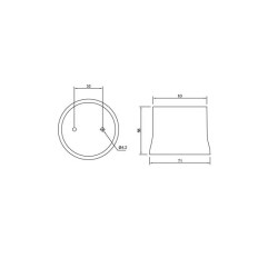 FAI 9005/BI Scatola derivazione a 2 uscite in ceramica BIANCO stile RETRO'