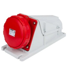 GEWISS 63527 PRESA FISSA DA PARETE A 90° - IP67 - 3P+N+T 63A 380-415V 50/60HZ - ROSSO - 6H