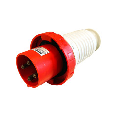GEWISS 61052 SPINA MOBILE DIRITTA - IP67 - 3P+T 63A 380-415V 50/60HZ - ROSSO - 6H