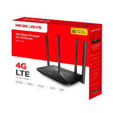 MERCUSYS Router Wi-Fi 4G LTE N300, funziona con SIM di qualsiasi gestore telefonico