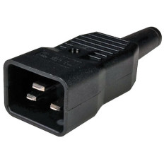 Spina volante tripolare C20 16A 250V IEC NERO