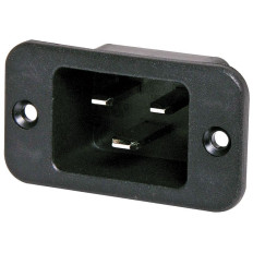 Spina tripolare da pannello C20 16A 250V IEC NERO