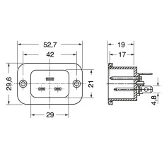 Spina tripolare da pannello C20 16A 250V IEC NERO