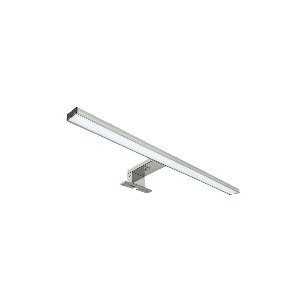 APPLIQUE a LED Specchio Bagno, IP44, 9W, 820lm, Luce 3000K/4000K/6000K, 600x103x40mm, Cromata, con staffa a muro e specchio.