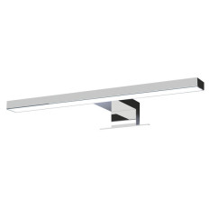 APPLIQUE a LED Specchio Bagno, IP44, 9W, 820lm, Luce 3000K/4000K/6000K, 600x103x40mm, Cromata, con staffa a muro e specchio.
