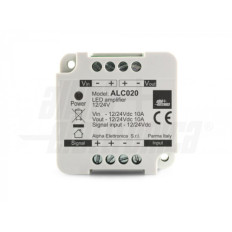 Amplificatore per strisce led monocolore 12/24V - 10A - ALPHA ELETTRONICA