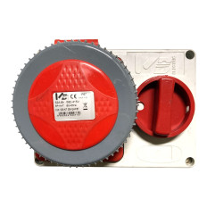 Presa Interbloccata IP67 3P+N+T 32A 6H 380-415V ROSSA, da parete, industriale