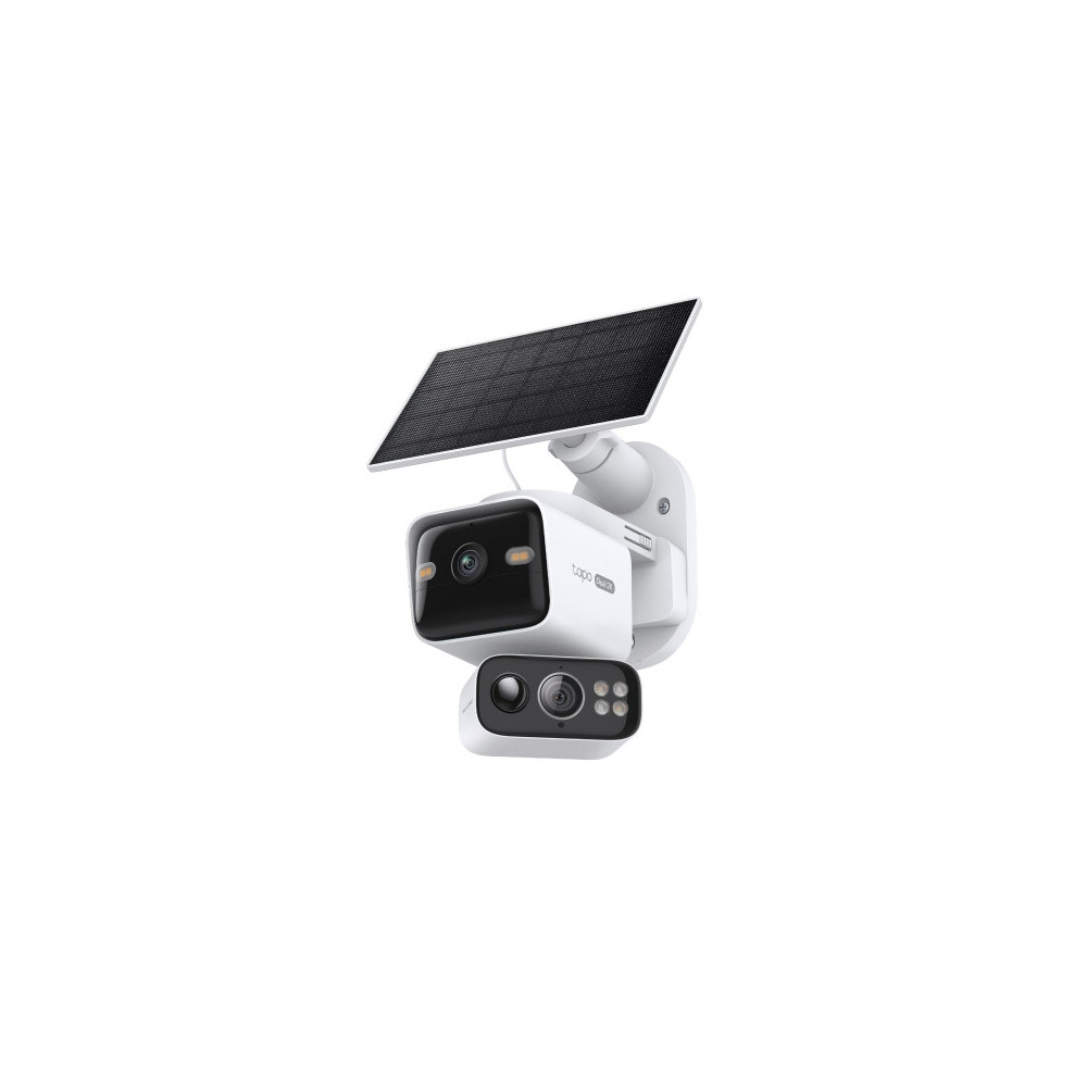 Tapo Kit videocamera di sicurezza outdoor motorizzata con doppio obiettivo e pannello solare 2K+2K IP65