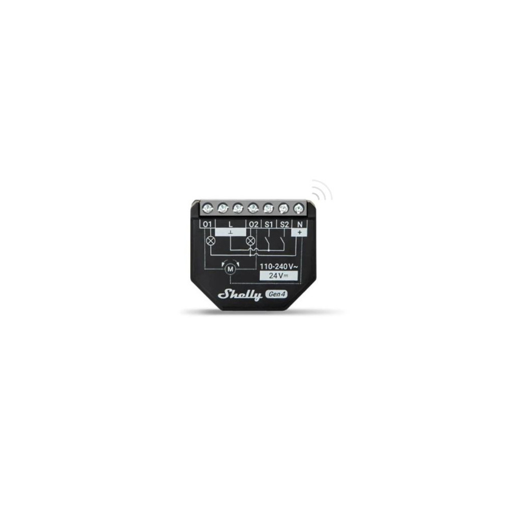 Shelly Plus 2PM Gen4 - Smart Relay Tapparelle 16A AC/DC WiFi/BT/Matter/Zigbe +PM