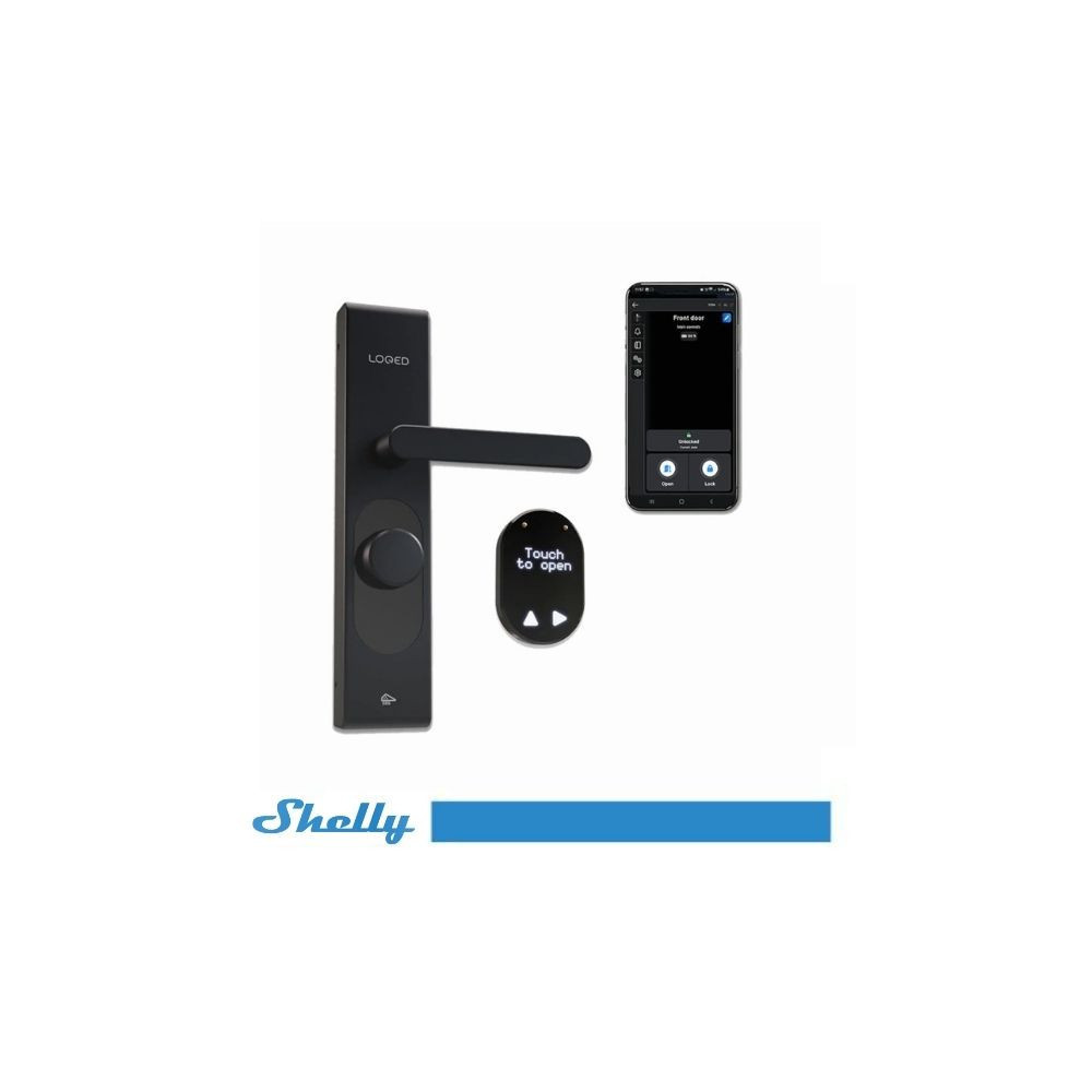 Shelly Loqed Smart Lock Black - Serratura Intelligente Touch