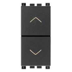 Vimar Arké 19062 Due pulsanti interbloccati 1P NO + 1P NO 10 A 250 V, con frecce direzionali, grigio