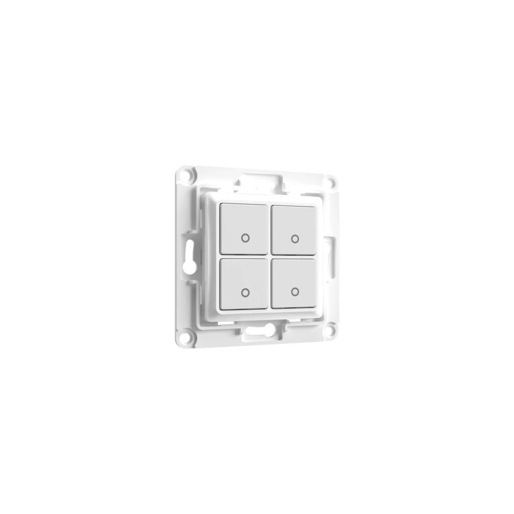 Shelly Wall Switch 4 - Pulsanti filari da parete 4 tasti bianco con supp relay