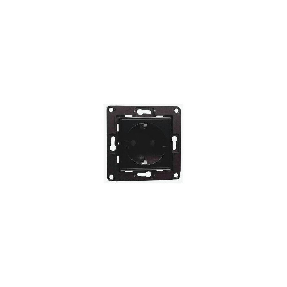Shelly Wall Socket 1, Presa a muro EU/Schuko Nera