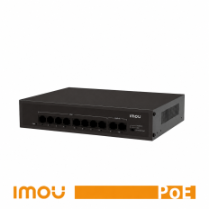 Imou Switch PoE Unmanaged SF110P 8 Porte 10/100 Mbps con 2 Uplink65W