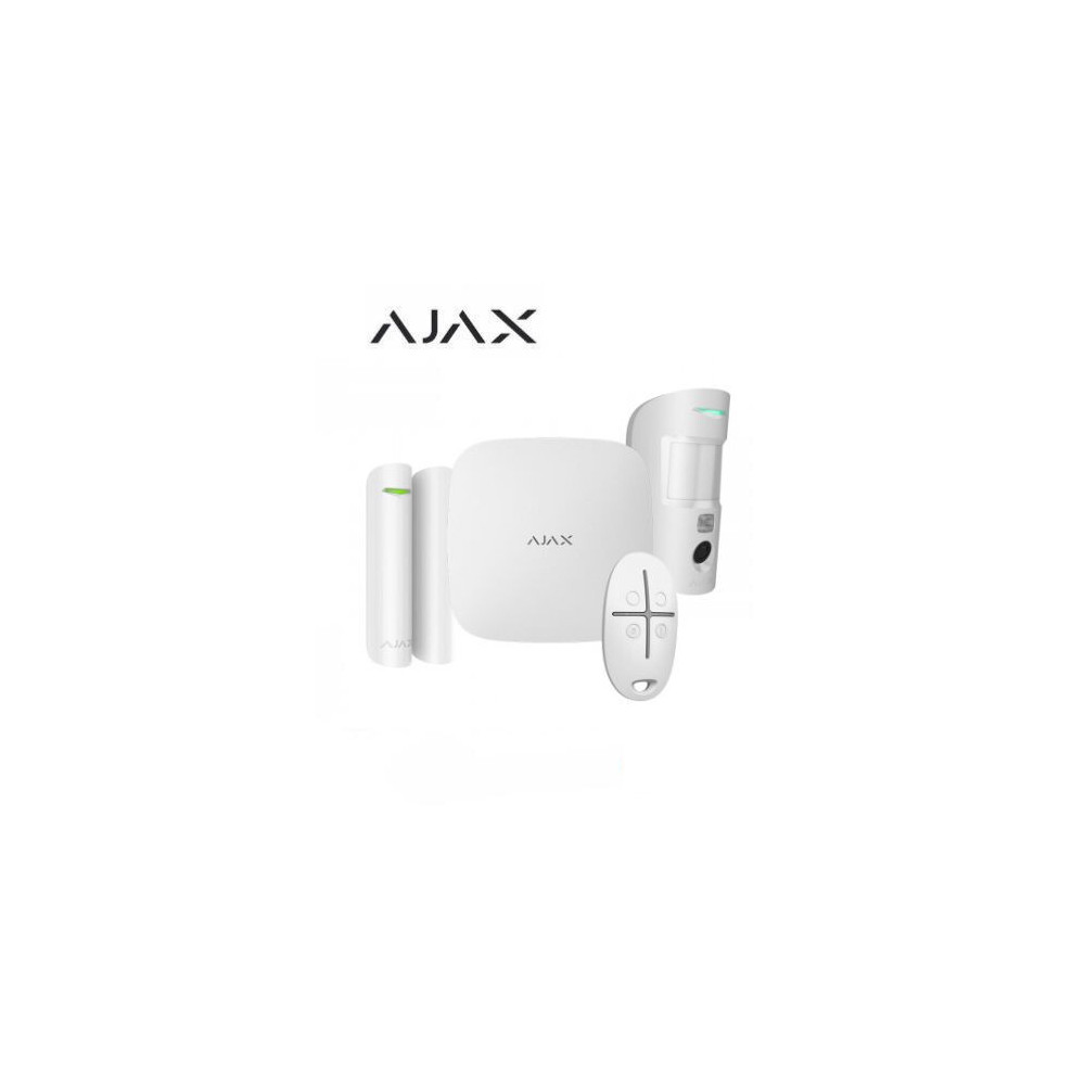 Ajax StarterKit Cam Plus HDR Bianco Wi-Fi / 4G / Ethernet