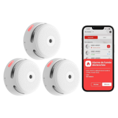 X-Sense KIT 3x Sensori Fumo Link+PRO a batteria sostituibile con centralina RF