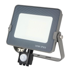 Faretto LED SLIM 30W con sensore PIR, Grigio, IP65