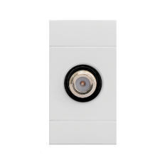 UNIVEL serie EVOLUTION 6433.B Presa Coax/Sat/Cat. F diretta, 1 modulo, BIANCA