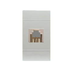 UNIVEL serie EVOLUTION 6461.64B Presa Telefonica RJ11 Plug 6/4, 1 modulo, BIANCA