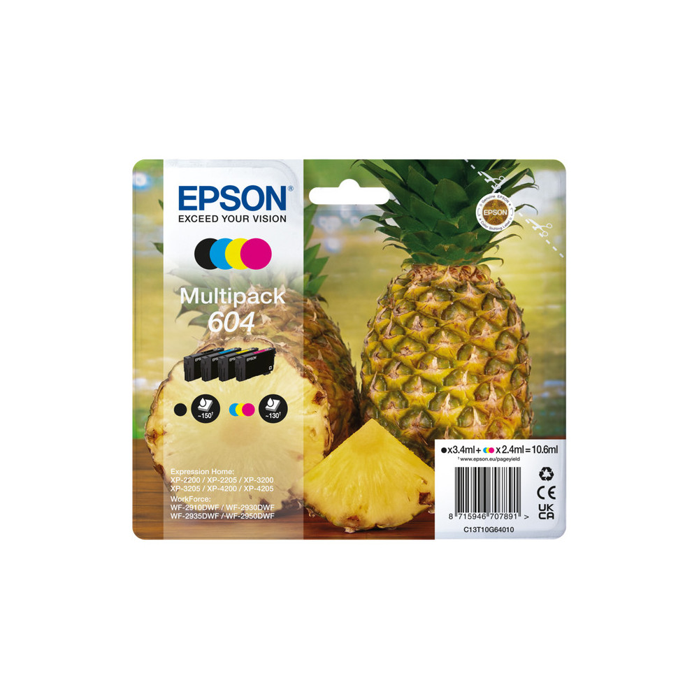 EPSON 604 MULTIPACK 4 COLOURS (C13T10G64010) - CARTUCCIA ORIGINALE