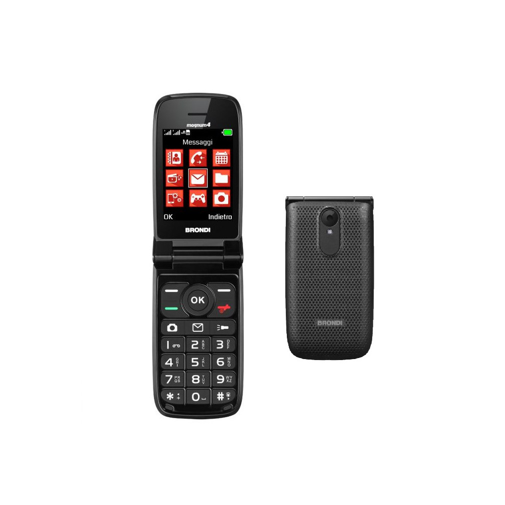 BRONDI MAGNUM 4 (NERO) - TELEFONO CELLULARE - TORCIA - FOTOCAMERA