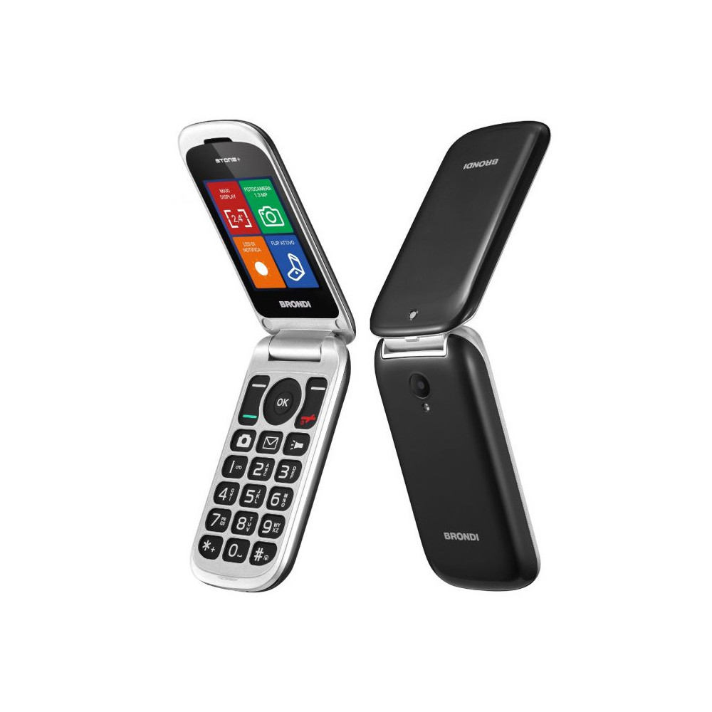 BRONDI STONE+ (NERO) - TELEFONO CELLULARE - TORCIA - FOTOCAMERA