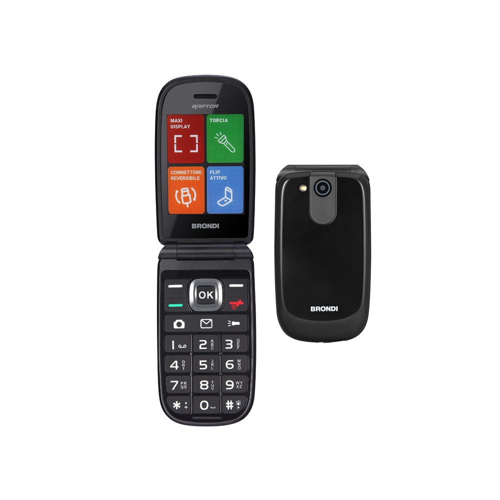 BRONDI RAPTOR (NERO) - TELEFONO CELLULARE - TORCIA