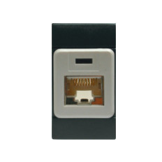 UNIVEL serie EVOLUTION 6481.50 Presa LAN RJ45 CAT5, NON SCHERMATA, 1 modulo, ANTRACITE