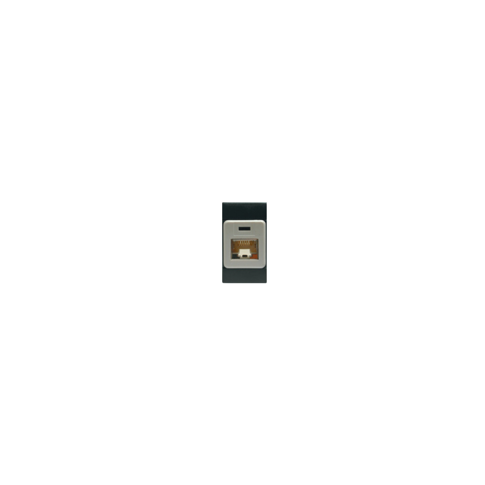 UNIVEL serie EVOLUTION 6481.50 Presa LAN RJ45 CAT5, NON SCHERMATA, 1 modulo, ANTRACITE
