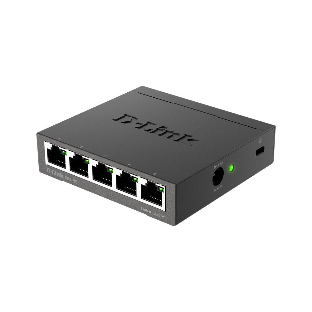 D-LINK DGS-105 - DESKTOP SWITCH 5 PORTE GIGABIT NON GESTITE