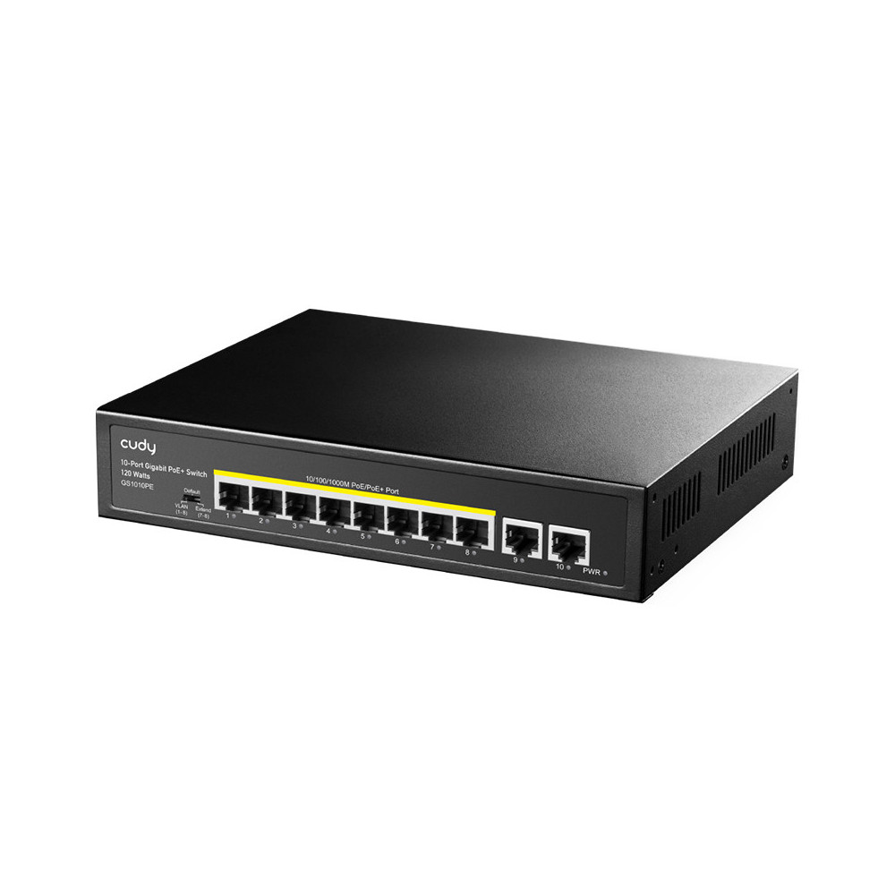 CUDY GS1010PE - UNMANAGED SWITCH 10 PT POE+ 120W