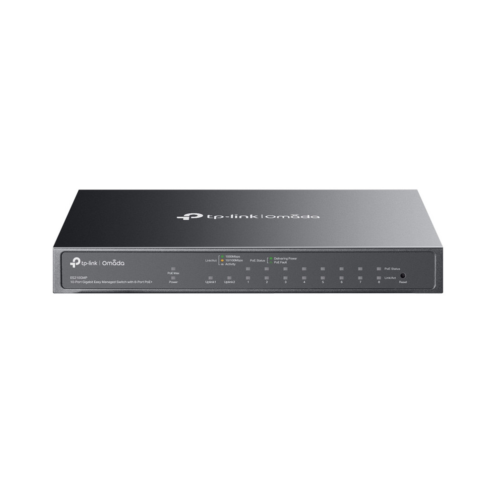 OMADA (TP-LINK) ES210GMP - SWITCH EASY MANAGED 10 PT LAN GIGABIT CON 8 PT POE+