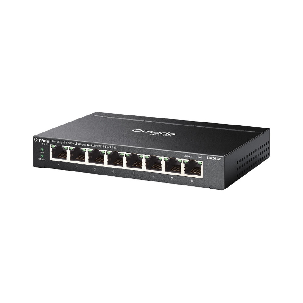 OMADA (TP-LINK) ES208GP - SWITCH EASY MANAGED 8 PT LAN GIGABIT POE+