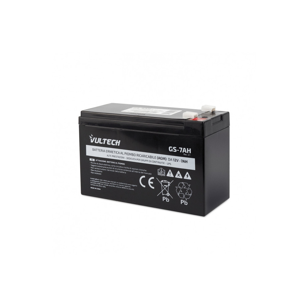 VULTECH GS-7AH REV. 2.3 - BATTERIA ERMETICA AL PIOMBO PER UPS DA 7A
