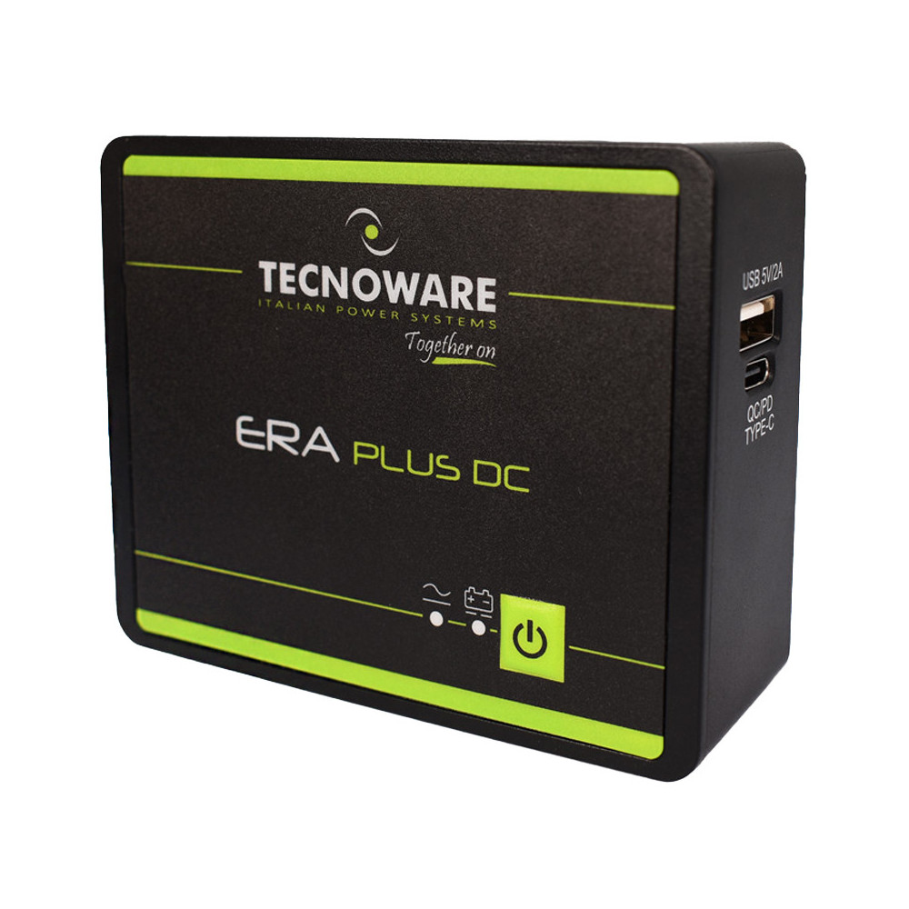 TECNOWARE UPS ERA PLUS DC (FGCERAPLDC253C) - UPS 25W USB-C - AUTONOMIA FINO A 240 MINUTI
