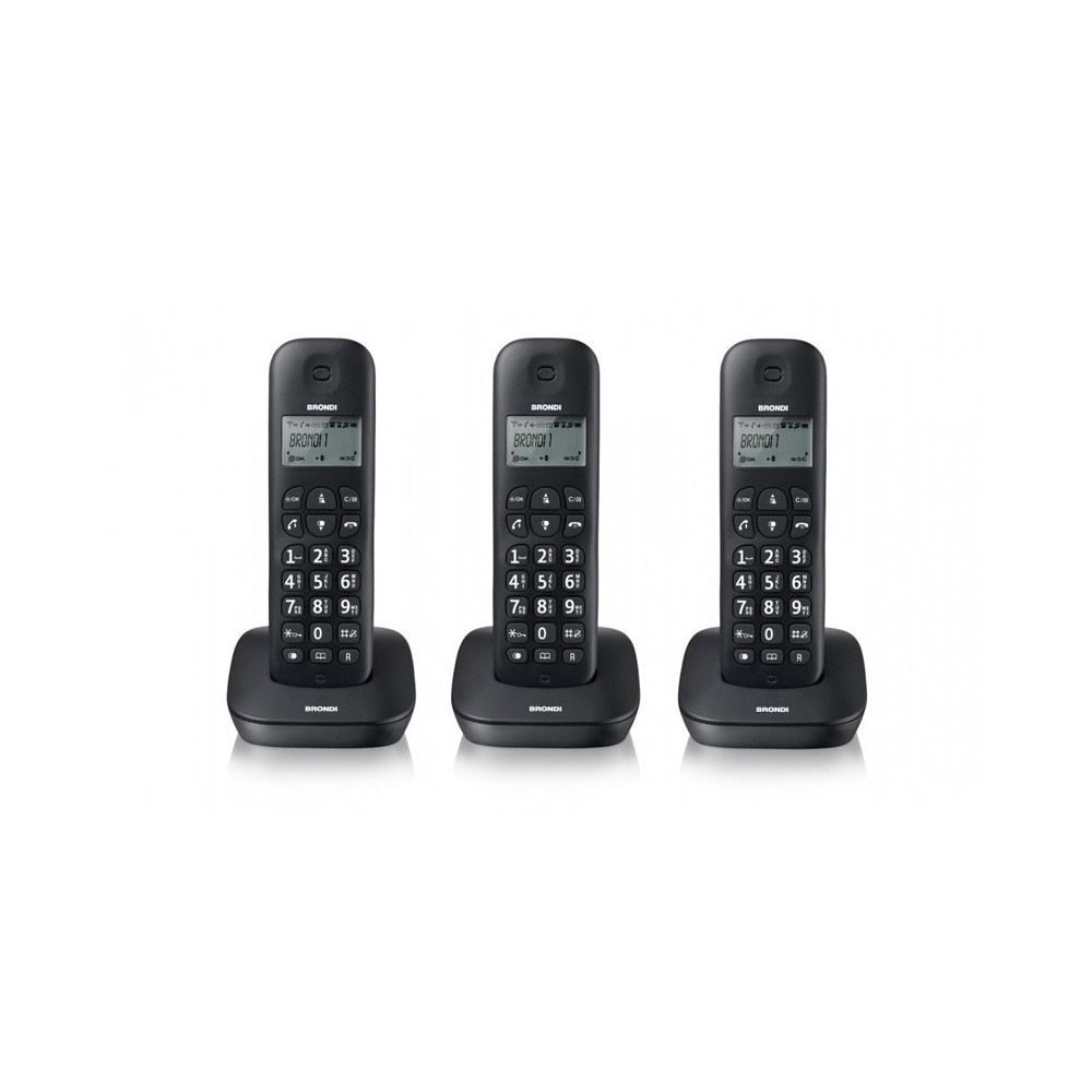 BRONDI GALA TRIO (NERO) - TELEFONO CORDLESS TRIPLO