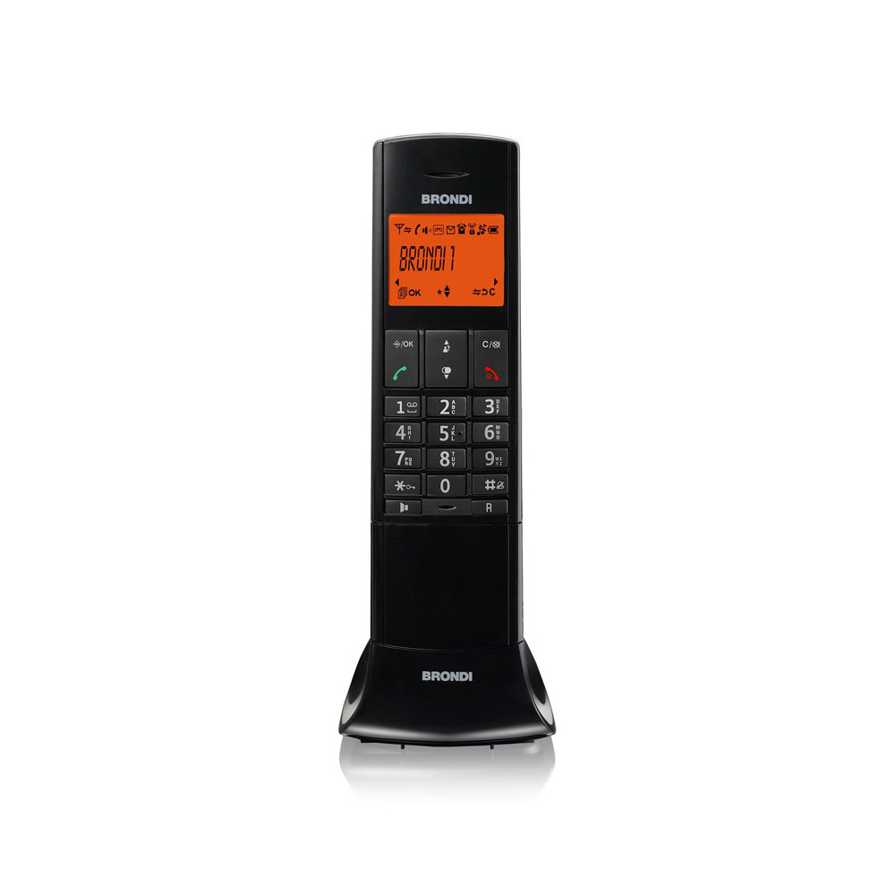 BRONDI LEMURE (NERO) - TELEFONO CORDLESS SINGOLO - VIVAVOCE