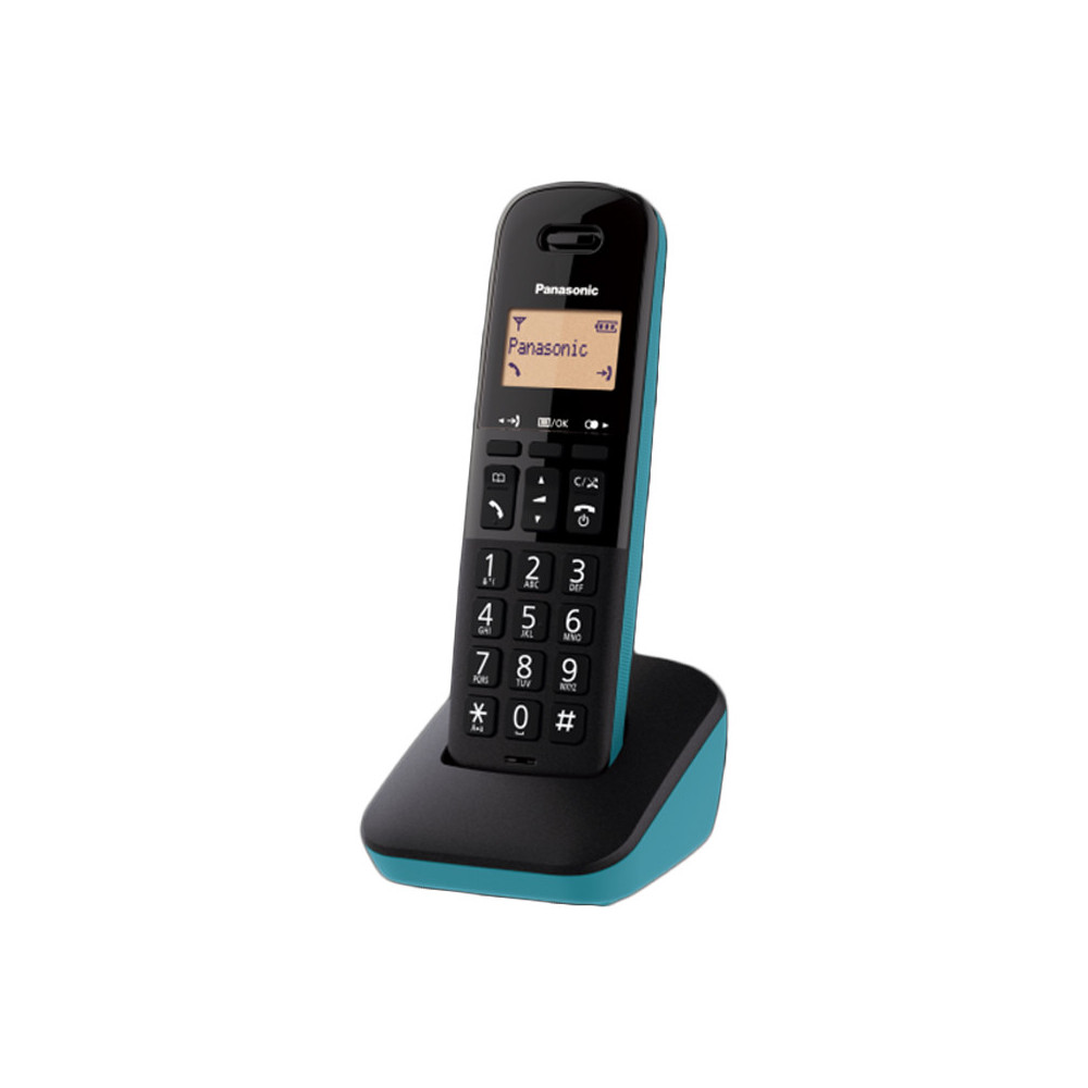 PANASONIC KX-TGB610JT (NERO/AZZURRO) - TELEFONO CORDLESS - IMPUGNATURA ANTISCIVOLO - AUTONOMIA IN CHIAMATA 18H