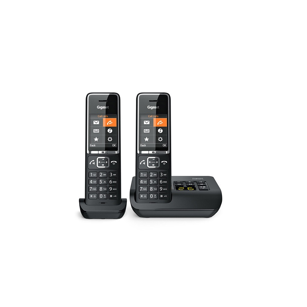 GIGASET COMFORT 550A DUO (NERO) - TELEFONO CORDLESS DOPPIO - SEGRETERIA - VIVAVOCE - PRESA CUFFIE
