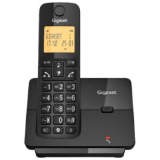 GIGASET ESSENTIAL 300 BLACK - TELEFONO CORDLESS SINGOLO - VIVAVOCE - RUBRICA 60 NUM