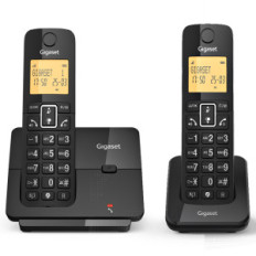 GIGASET ESSENTIAL 300 DUO BLACK - TELEFONO CORDLESS DUO - VIVAVOCE - RUBRICA 60 NUM